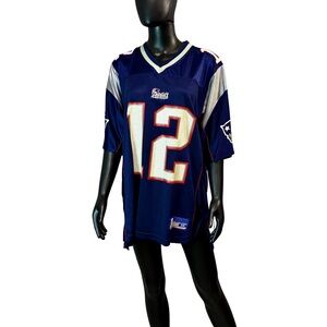 Tom Brady New England Patriots Reebok Blue and White NFL Jersey